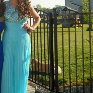 Aqua Blue Prom Dress